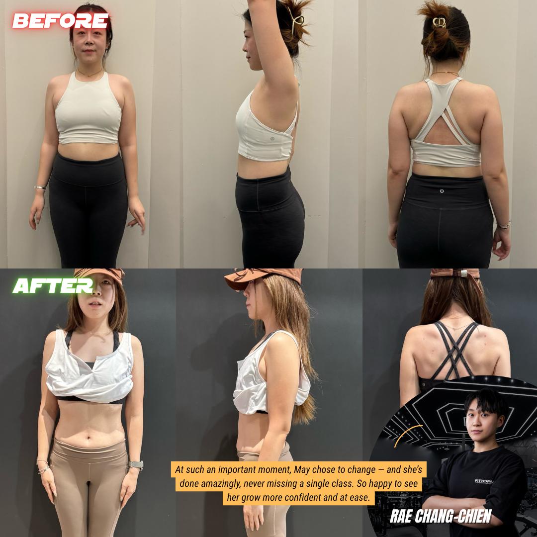 May X. transformation, before and after